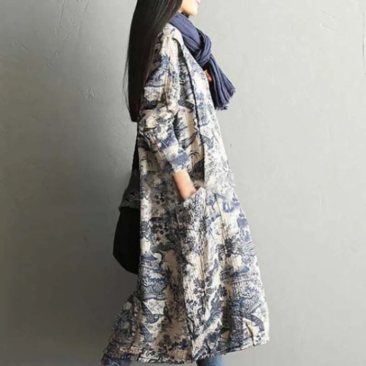 Printing 100%Cotton Dress Robe
