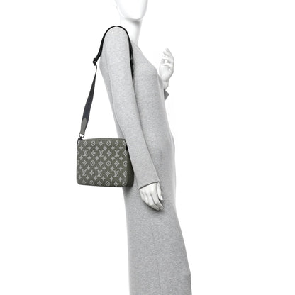 Monogram Shadow G65 Trio Messenger Olive Green
