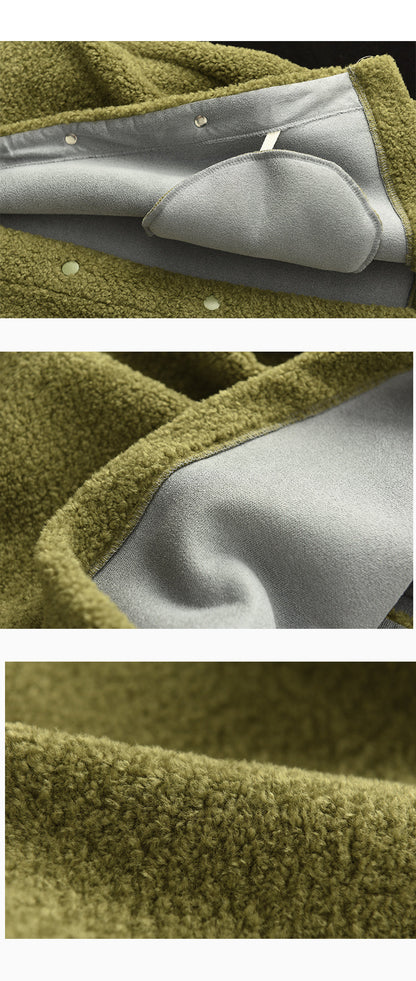Retro Fashion Soft Lamb Wool Coat