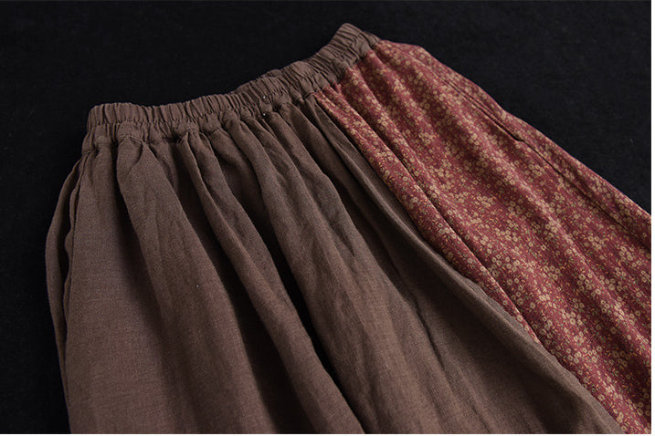 Vintage Heavy Industry Irregular Print Skirt