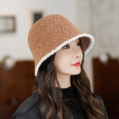 Women Winter Artsy Knitted Spliced Warm Hat