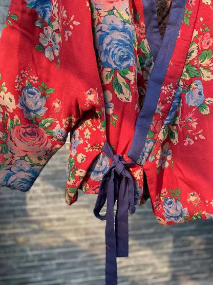 Women Lace-up Vintage Ethnic Wadd Clothes Coat