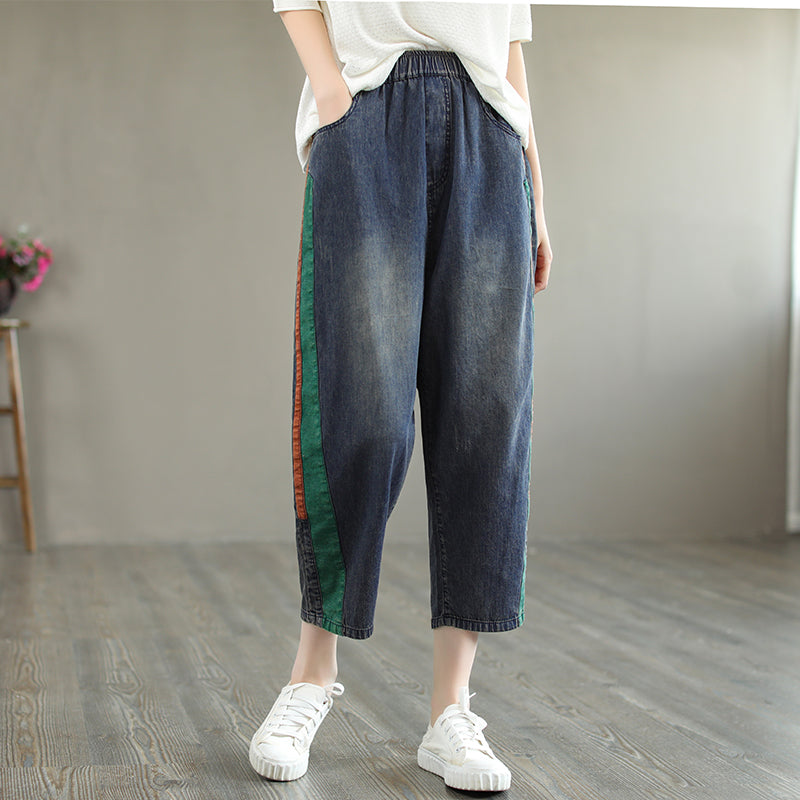 Summer Women Casual Loose Denim Harem Jeans