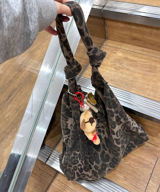 Art Army Green Leopard Solid Durable Faux Suede Women Handbags