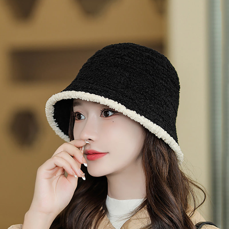 Women Winter Artsy Knitted Spliced Warm Hat