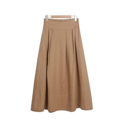 Cozy Linen New Loose Simple Skirt