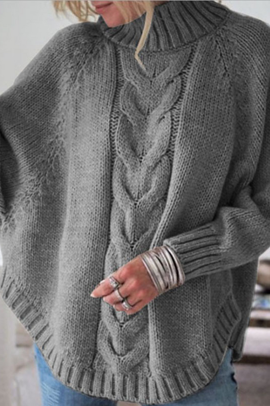 Casual Solid Patchwork Half A Turtleneck Tops(6 Colors)