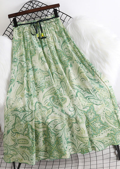 Cute Apricot Blue Colour Elastic Waist Chiffon A Line Skirt Summer
