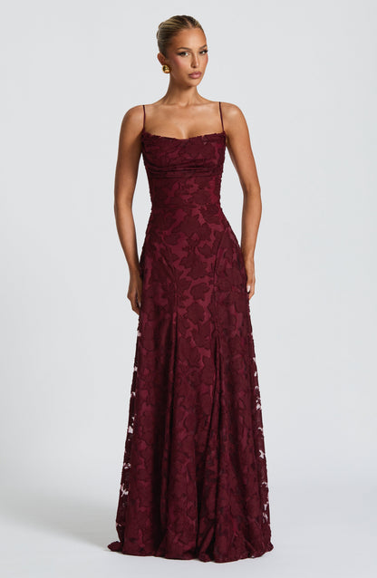 Francis Maxi Dress - Cherry Lacquer(__Limited Stock - Handmade to Order)