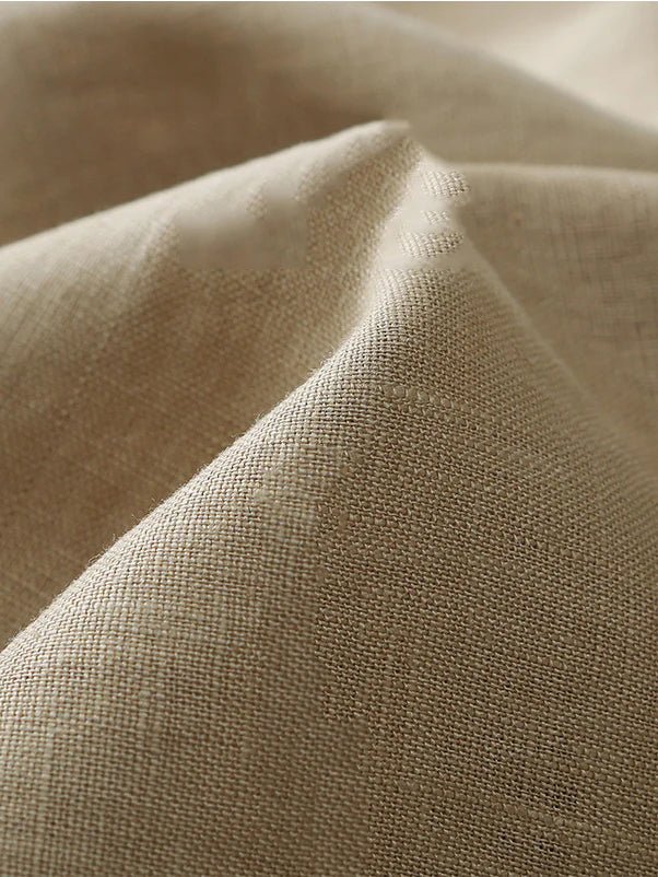 Casual A-Line Plain Mid-Length Linen Skirt