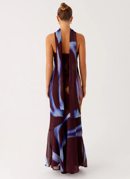 Under The Pagoda Maxi Dress - Dark Floral