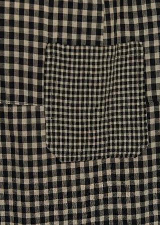 Classy v neck patchwork linen summer clothes For Women Tutorials black plaid Dress