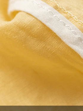 Pure Color Round Neck Short Sleeve Casual Linen Top