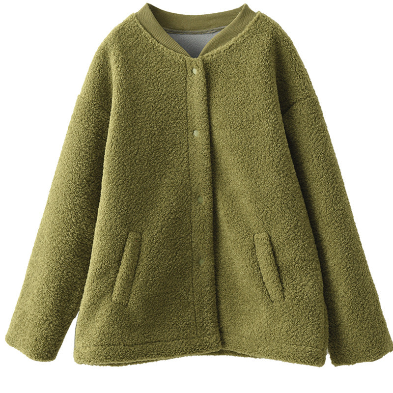 Retro Fashion Soft Lamb Wool Coat