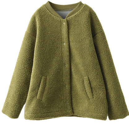 Retro Fashion Soft Lamb Wool Coat