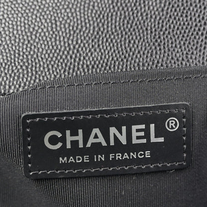 Caviar Quilted Medium Boy Flap Black