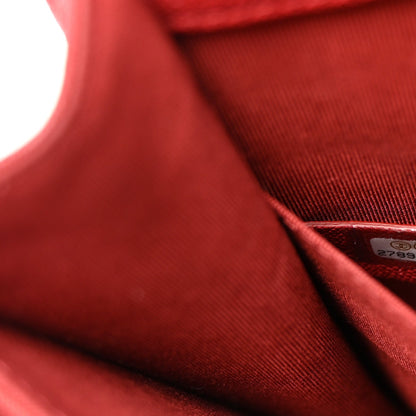 Caviar Quilted North South Boy Flap Red