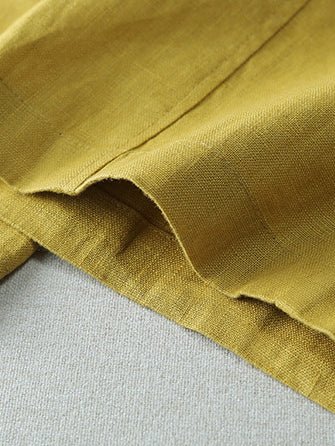 Loose Linen High Waist Solid Versatile Pants