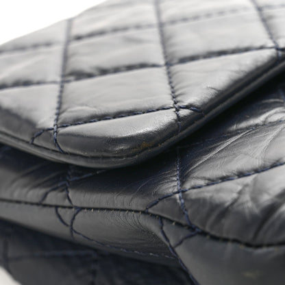 Aged Calfskin Quilted 2.55 Reissue 227 Flap Dark Blue