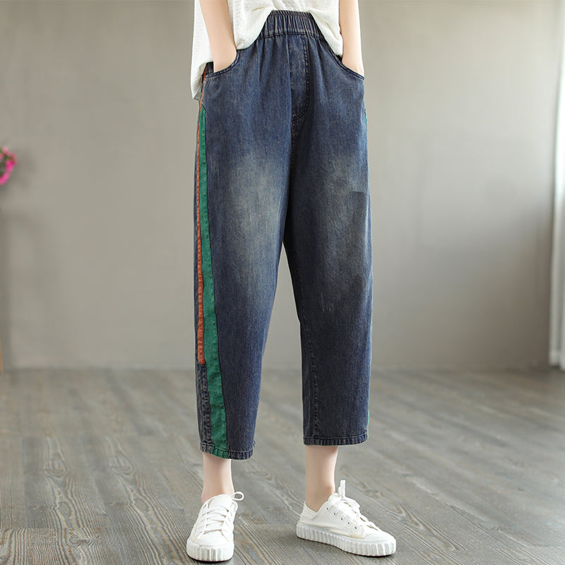 Summer Women Casual Loose Denim Harem Jeans