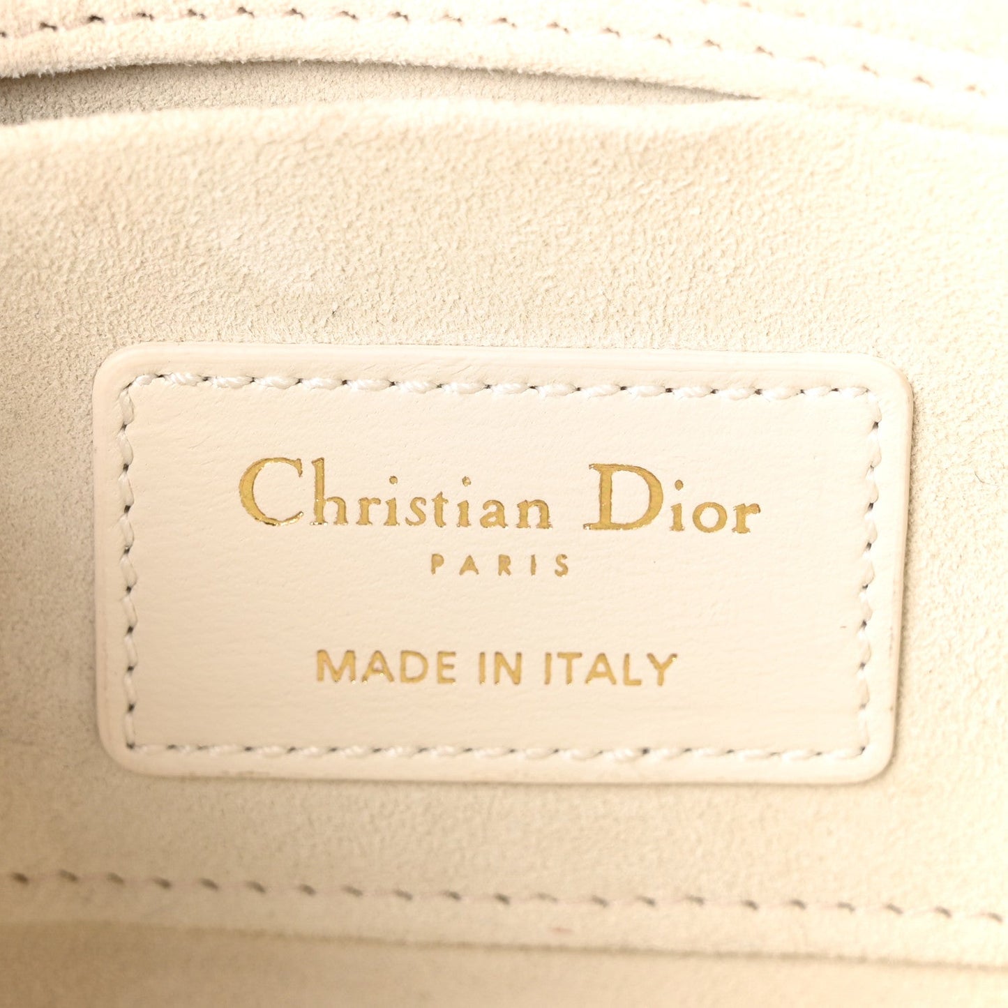 Lambskin Cannage Small Lady D-Joy Latte