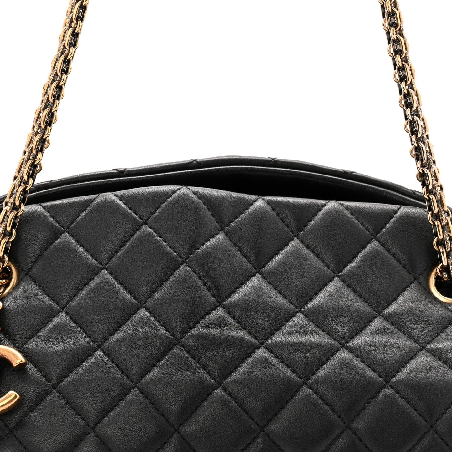 Lambskin Quilted Medium Just Mademoiselle Black