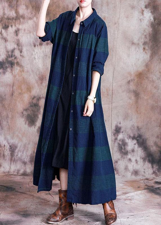 Luxury striped Coats Loose fitting coat fall  outwear lapel collar