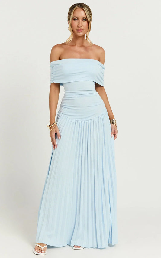 Lioness - Field Of Dreams Maxi Dress In Soft Blue