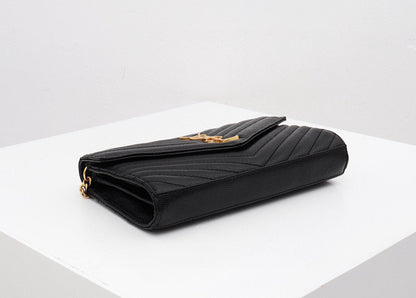 Saint Laurent YSL Red Chain Wallet