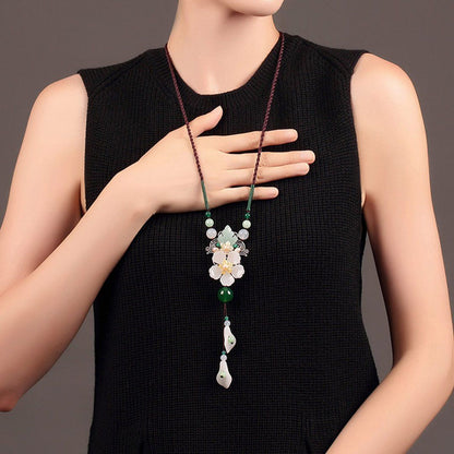 Women Retro Ornament Chain Simple Pendant Accessories Necklace