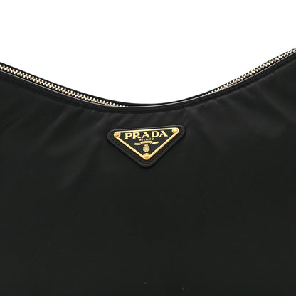 Re-Nylon Vitello Large Aimee Shoulder Bag Black