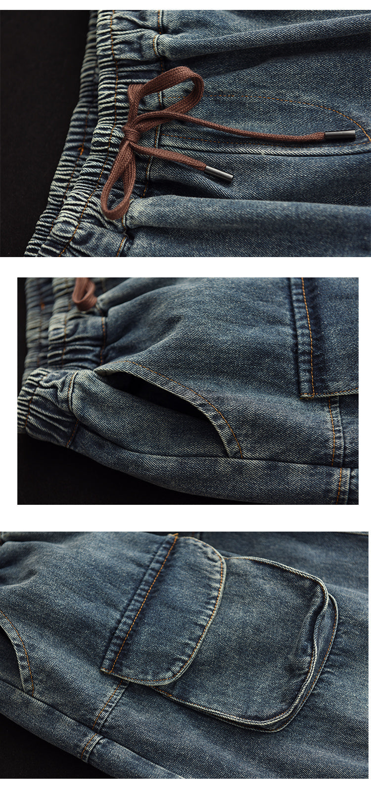 Vintage Embroidered Ripped Denim Slim A-Line Skirt