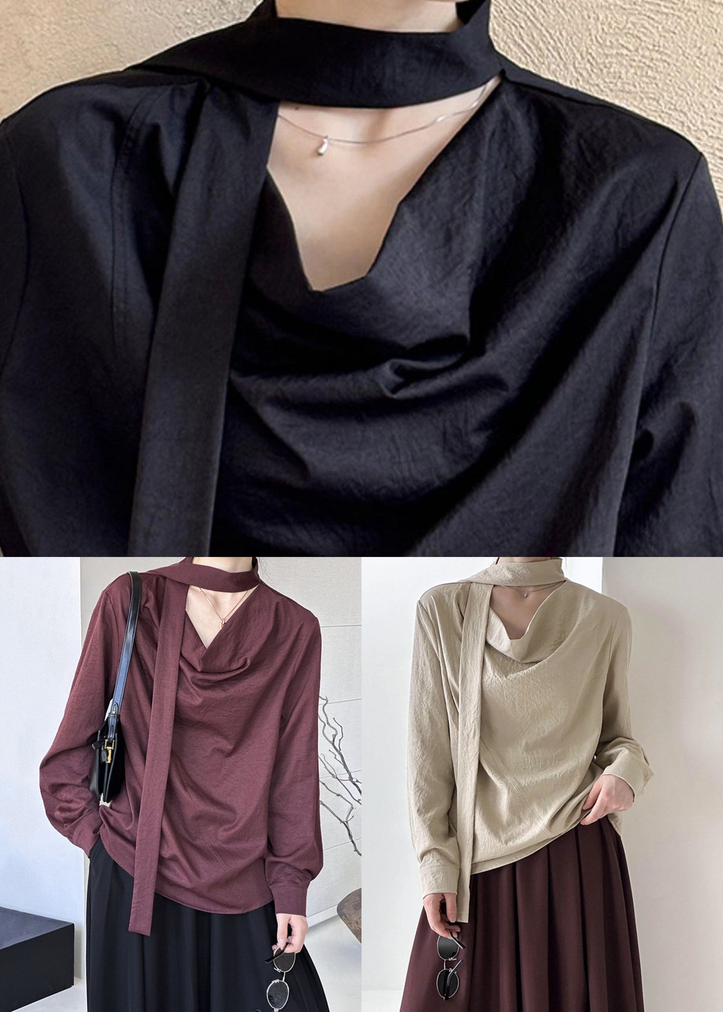 Original Design Khaki Ribbon Solid Top Spring