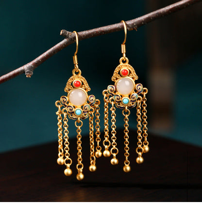 Literary Vintage Tassel Earrings