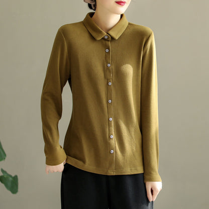 Women Casual Solid Darlon Winter Blouse
