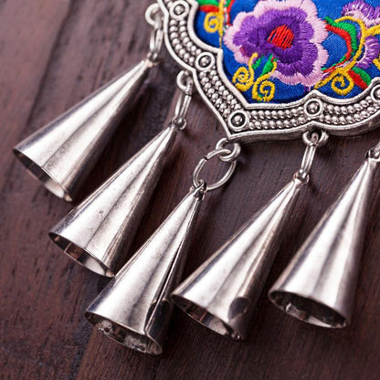 Women Vintage Floral Embroidered Bohemian Necklace