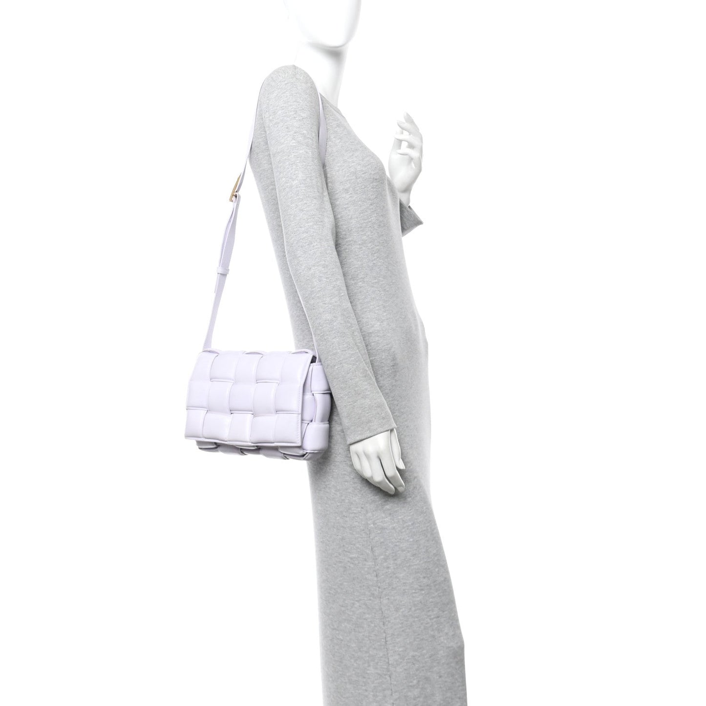 Nappa Maxi Intreccio Padded Cassette Crossbody Bag Mirth Washed