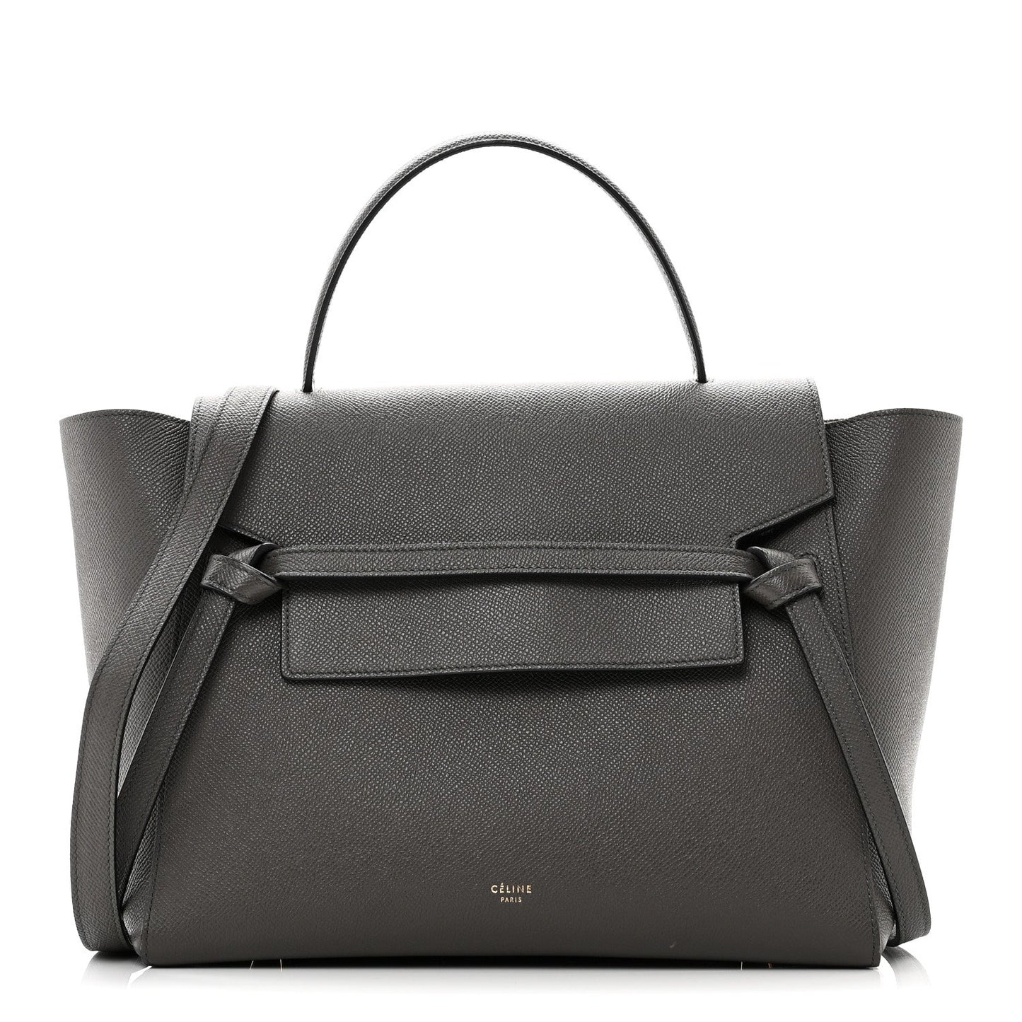 Grained Calfskin Mini Belt Bag Grey
