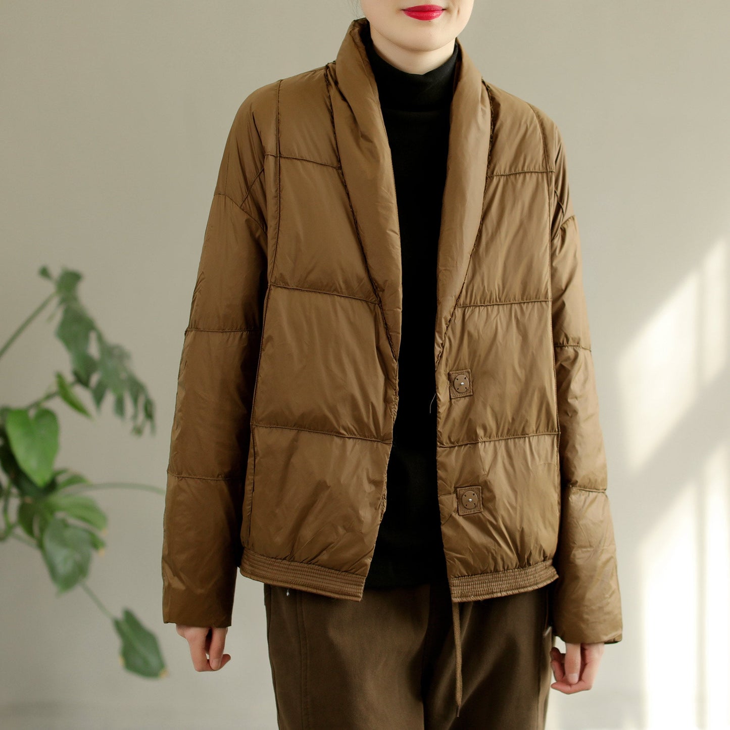 Women Winter Retro Casual Down Coat