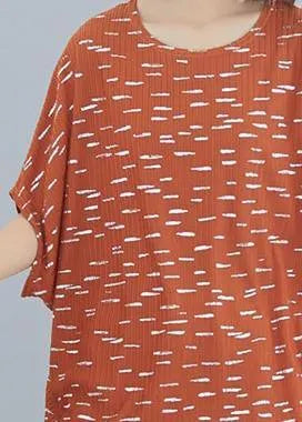 Elegant khaki print clothes For Women o neck Batwing Sleeve daily blouses