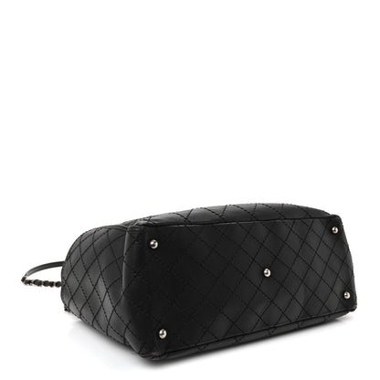 Calfskin CC Pocket Tote Black