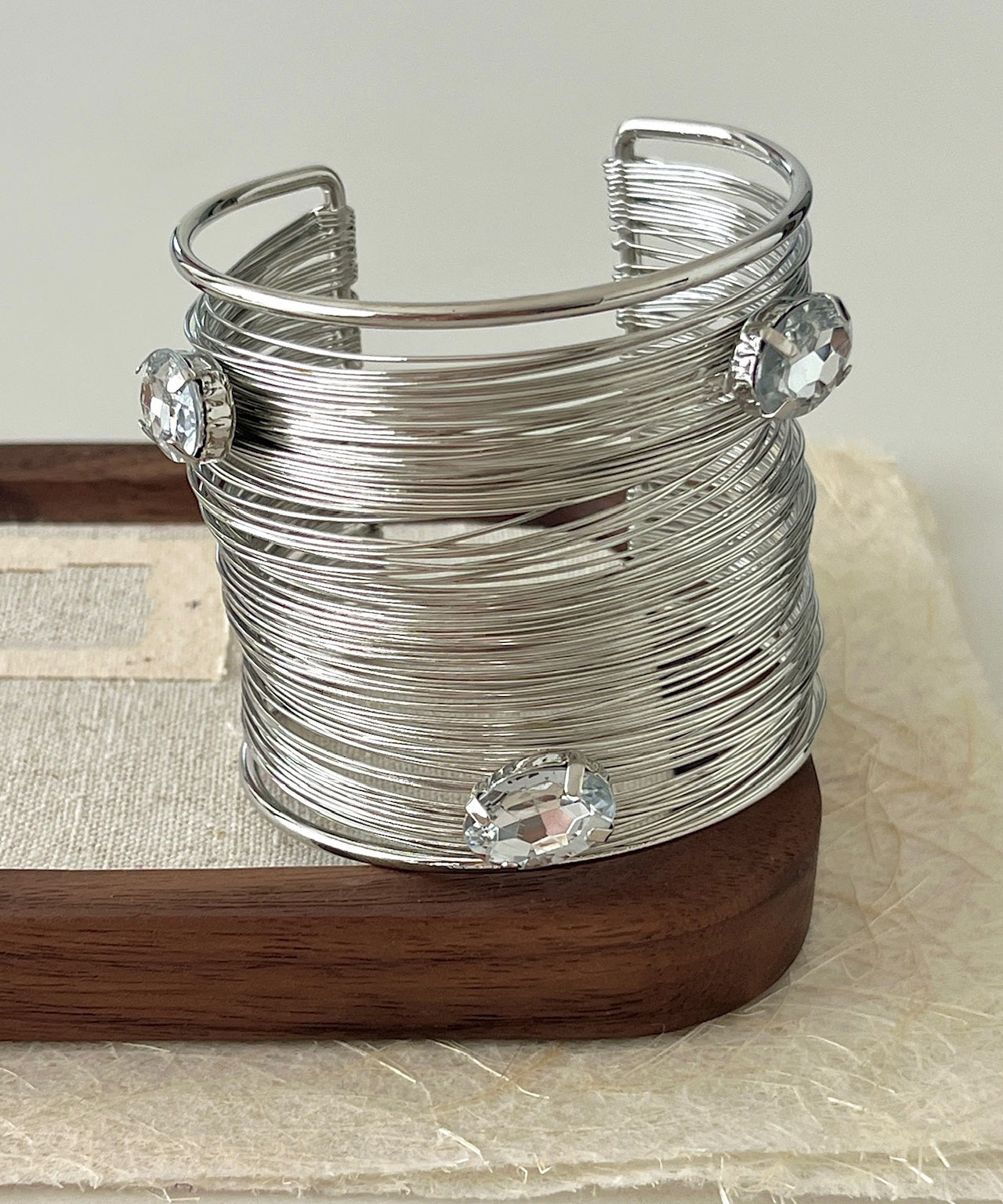 Vogue Gold Sterling Silver Overgild Zircon Cuff