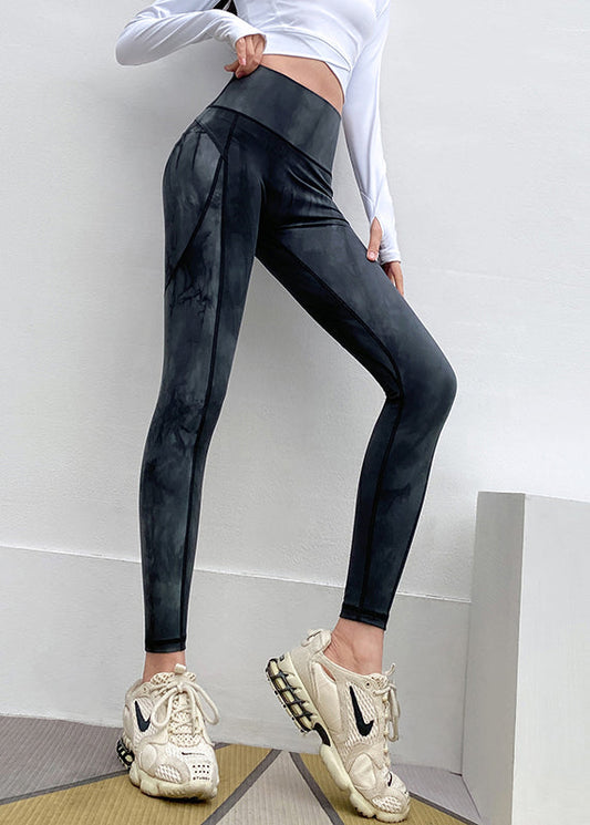 Fashion Black Print High Waist Capri Gym Shark Leggings