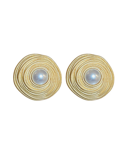 Elegant Fashion Wrapped Circle Pearl Earrings