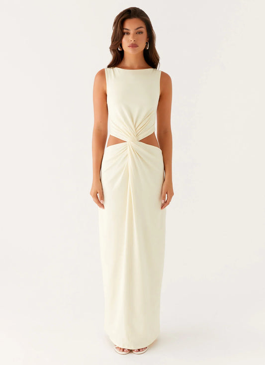 Lilabelle Twist Maxi Dress - Yellow
