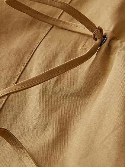 Women's Natural Fabric Double-breasted Minimalist Style Coat With Pockets In One-Size