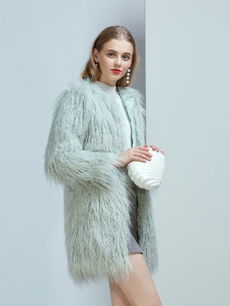 Faux Fur Long Coat Women Winter Coat