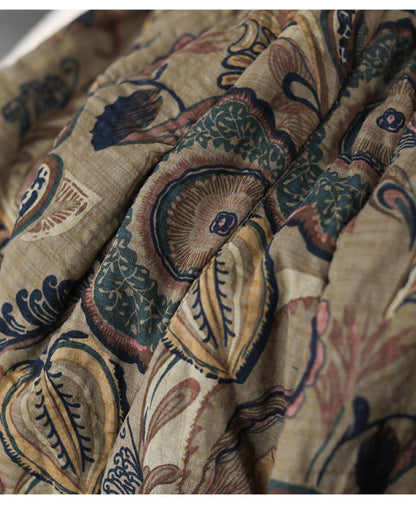 Vintage Patchwork Floral Large Thermal A-Line Skirt