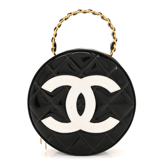 Patent CC Round Vanity Case Black