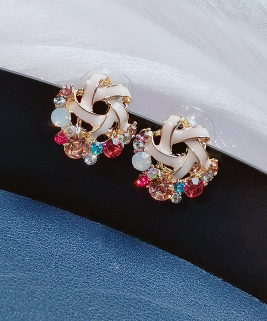 Beautiful Rainbow Overgild Zircon Stud Earrings
